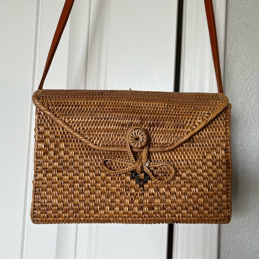 Straw box purse